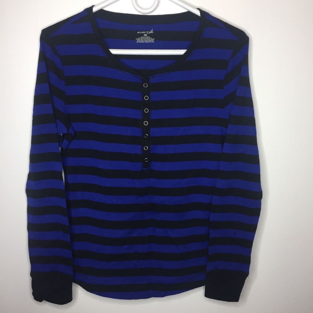 Evertek Medium Black & Blue Striped Thermal